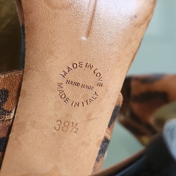 Georgina Goodman Leather Animal Print Heels - Picture 12 of 13